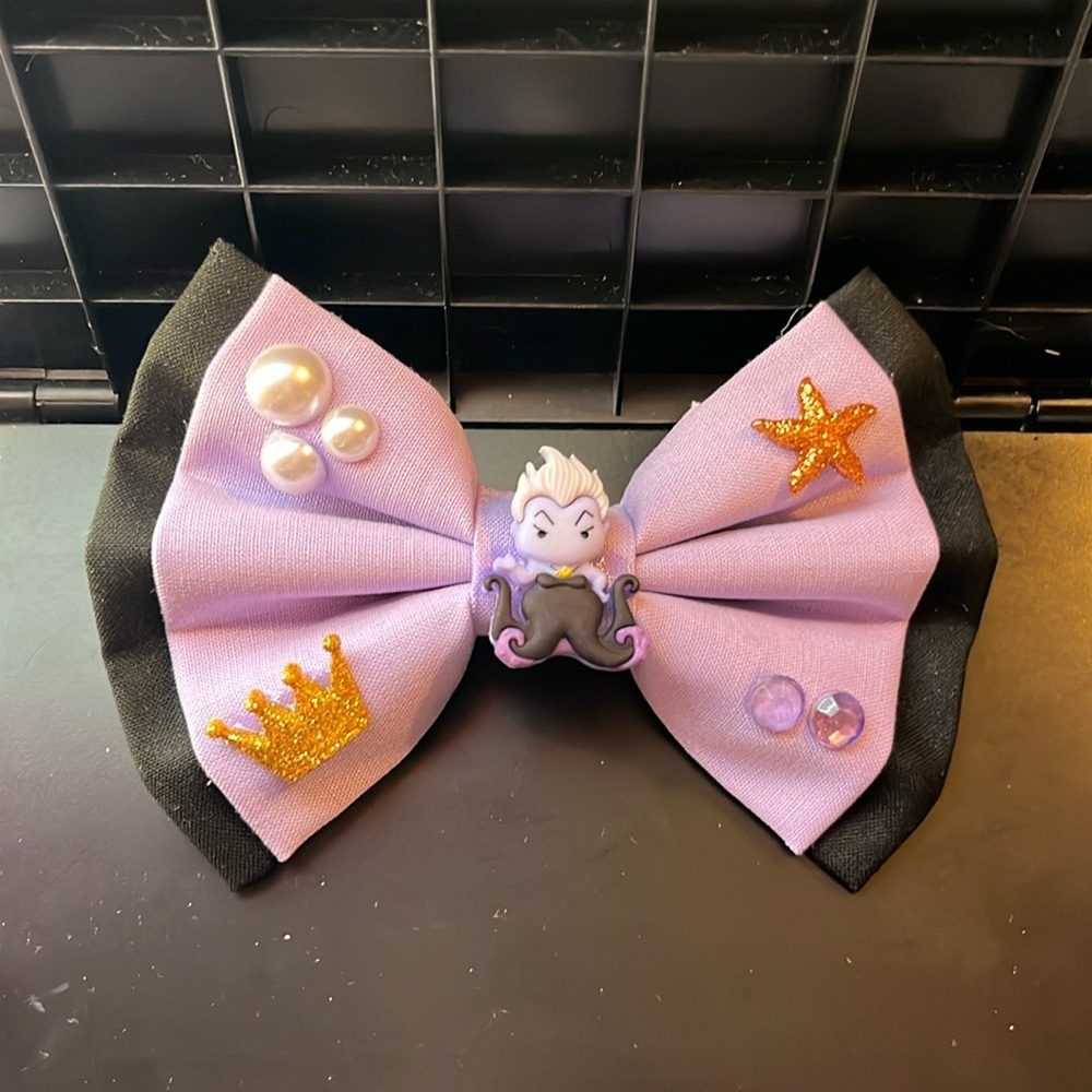 Disney little mermaid handmade Ursula bow